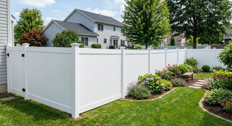 White Pvc Fence Installation in Grand Rapids, MI